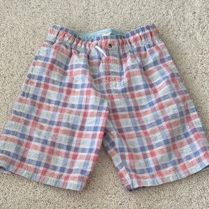 Cat & Jack Kids Plaid Swim Trunks - Red, Blue, White